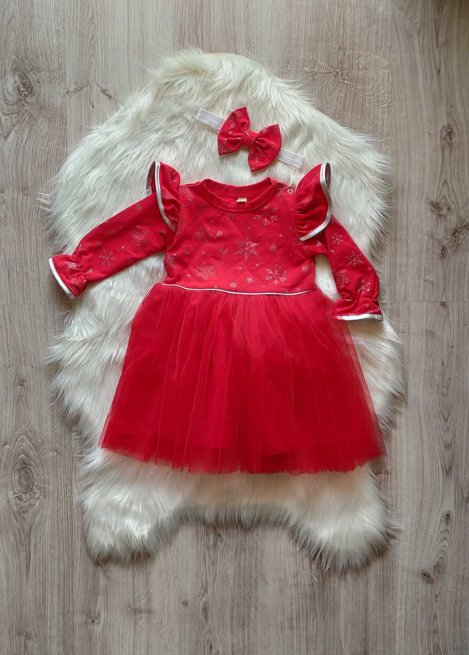 Sukienka dla dziewczynki Rozmiar 86 (Nowa) "Handmade"