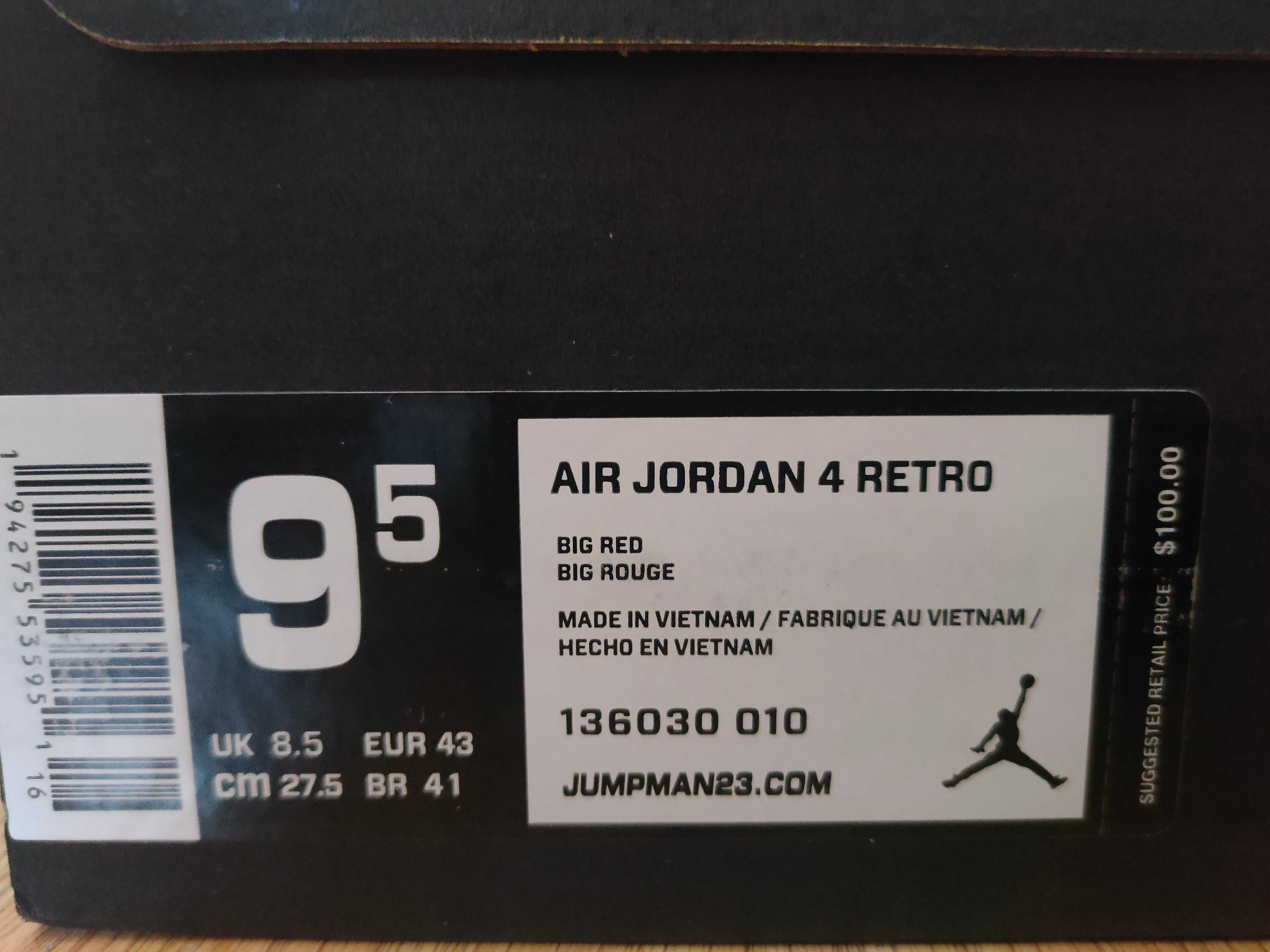 Кросівки Nike Jordan Retro 4 / Найк Джордан Ретро 4