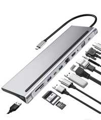 11в1: Многопортовый USB Type-C хаб / подставка для ноутбука