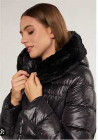 Nowy plaszcz czarny monnari kurtka pikowana czarna dluga 40 l zimowy
