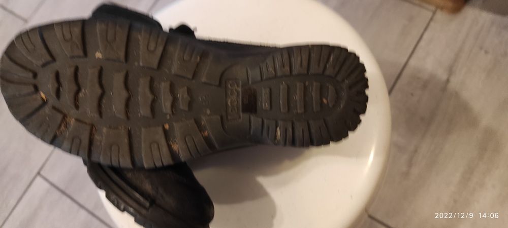 ECCO, męskie botki skórzane r. 38