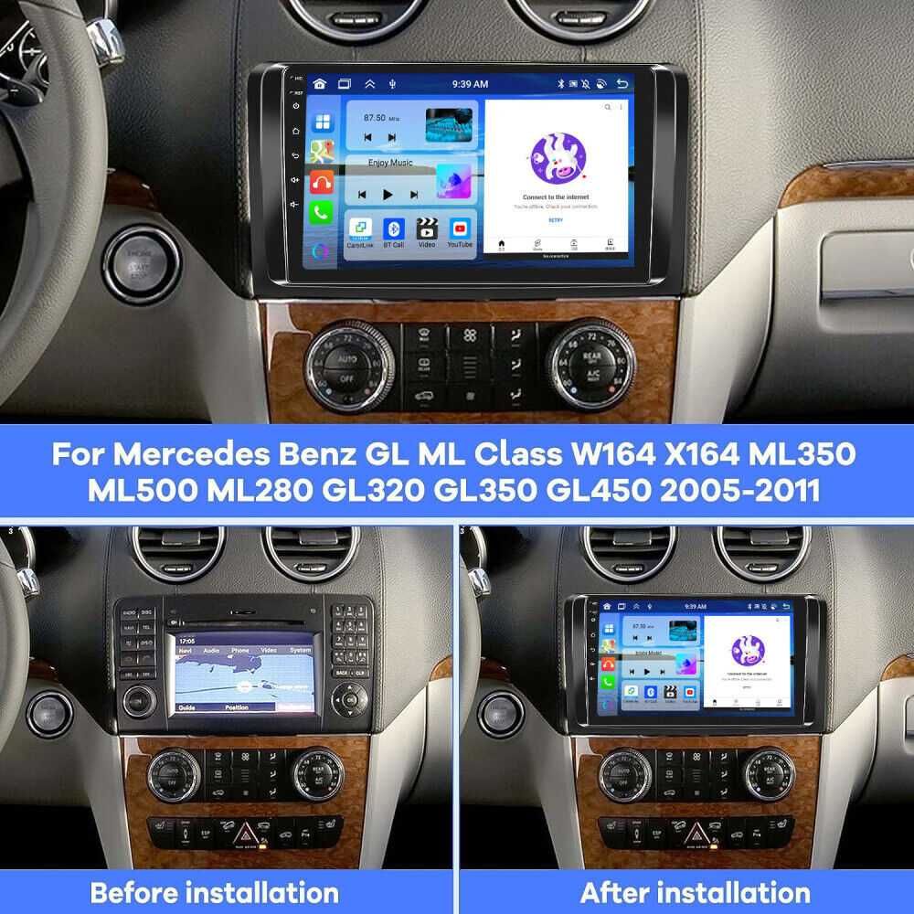 Штатна магнітола Mercedes Benz  ML350 GL W164 W163 до 2006 та 2006+