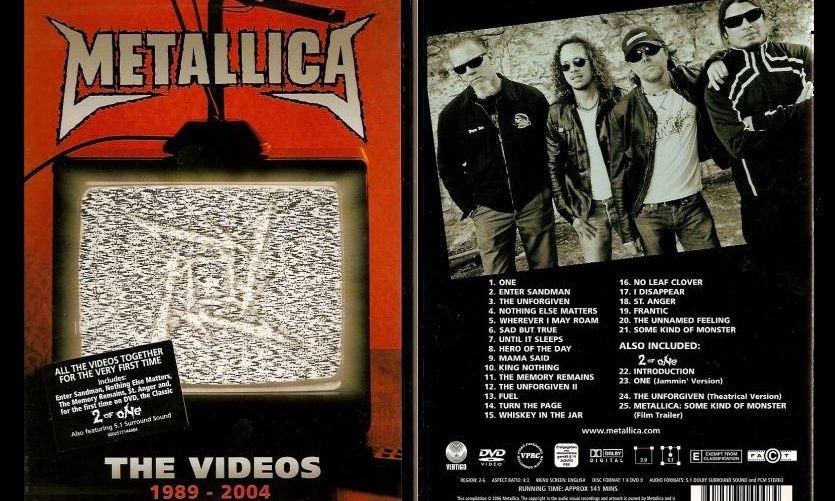 Dvd Metallica  the  videos 1989-2004