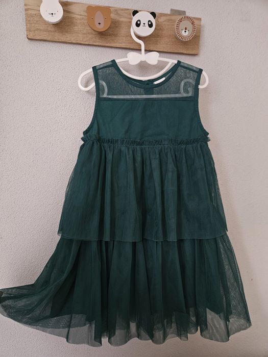 Sukienka świąteczna na sesje choinka butelkowa zieleń rozm.116 Next