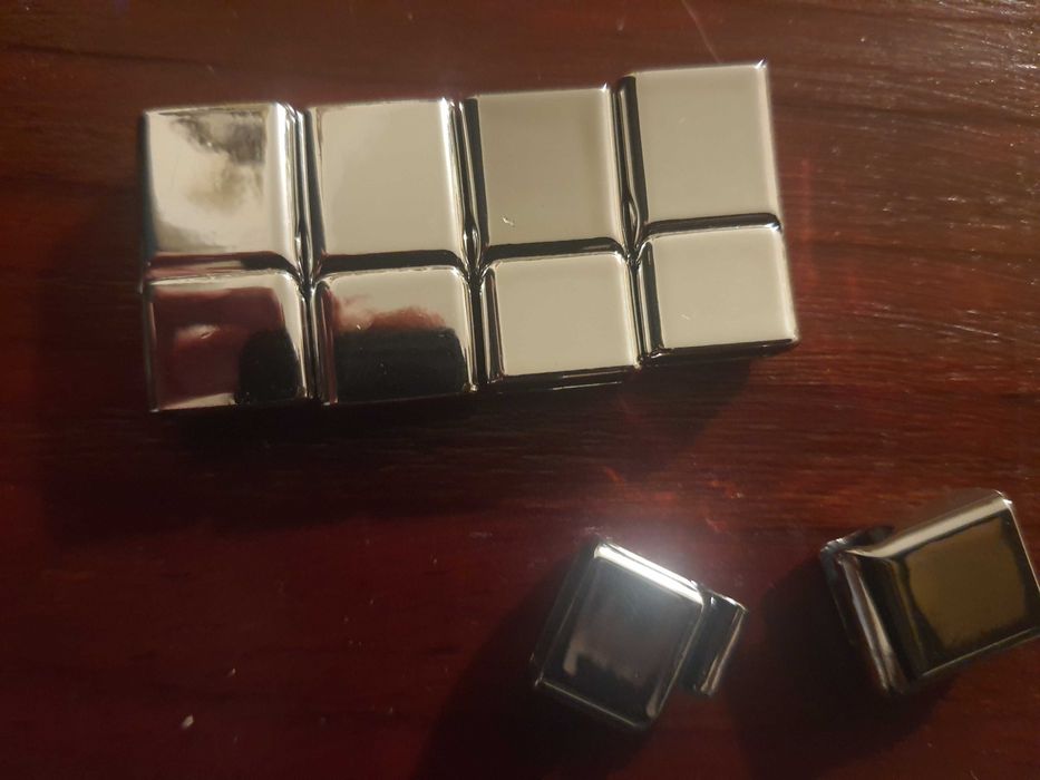 Zapięcie metalowe magnetyczne do bransoletek skórzanych 6x12 mm