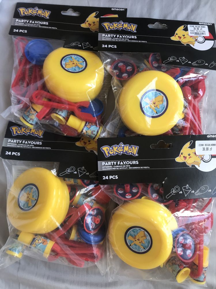 pokemon party zestaw 4 rodzaje zabawek po 6 szt =24 mini zabawki