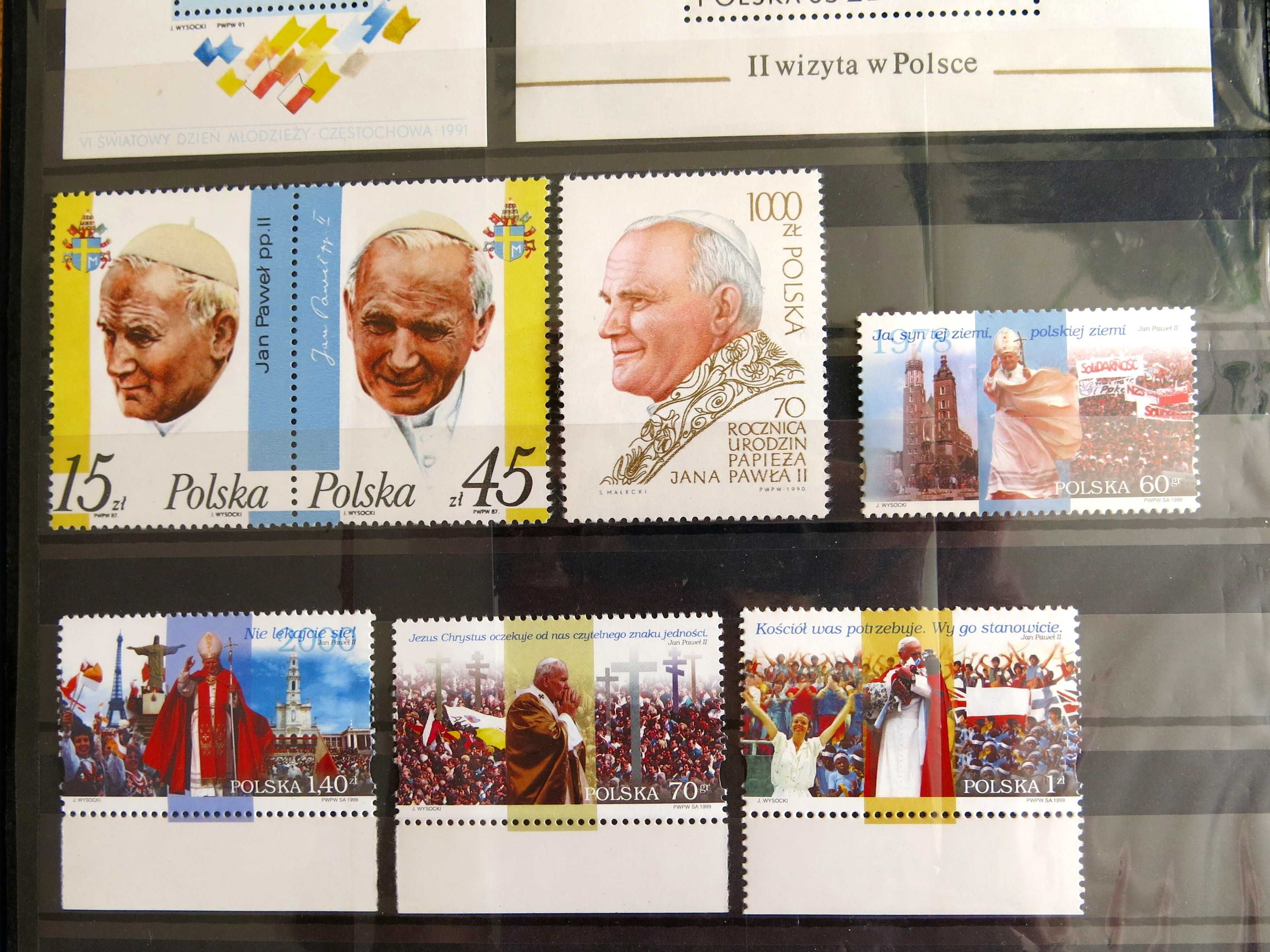 Papież Jan Paweł II - bloki i znaczki - czyste