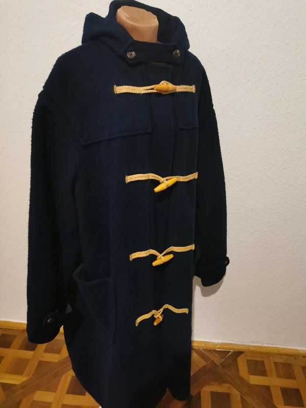 Granatowy wełniany płaszcz męski Polo by Ralph Lauren rozmiar XL