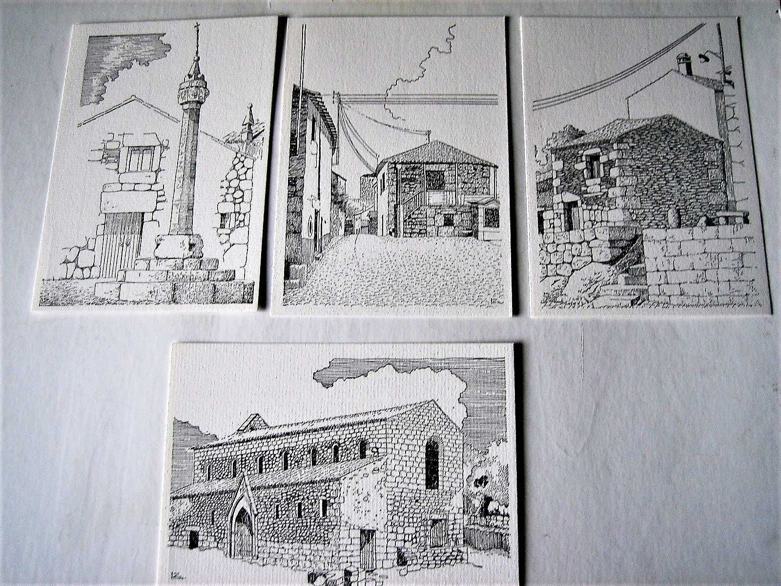 Capa com desenhos e fotos de Idanha a Velha