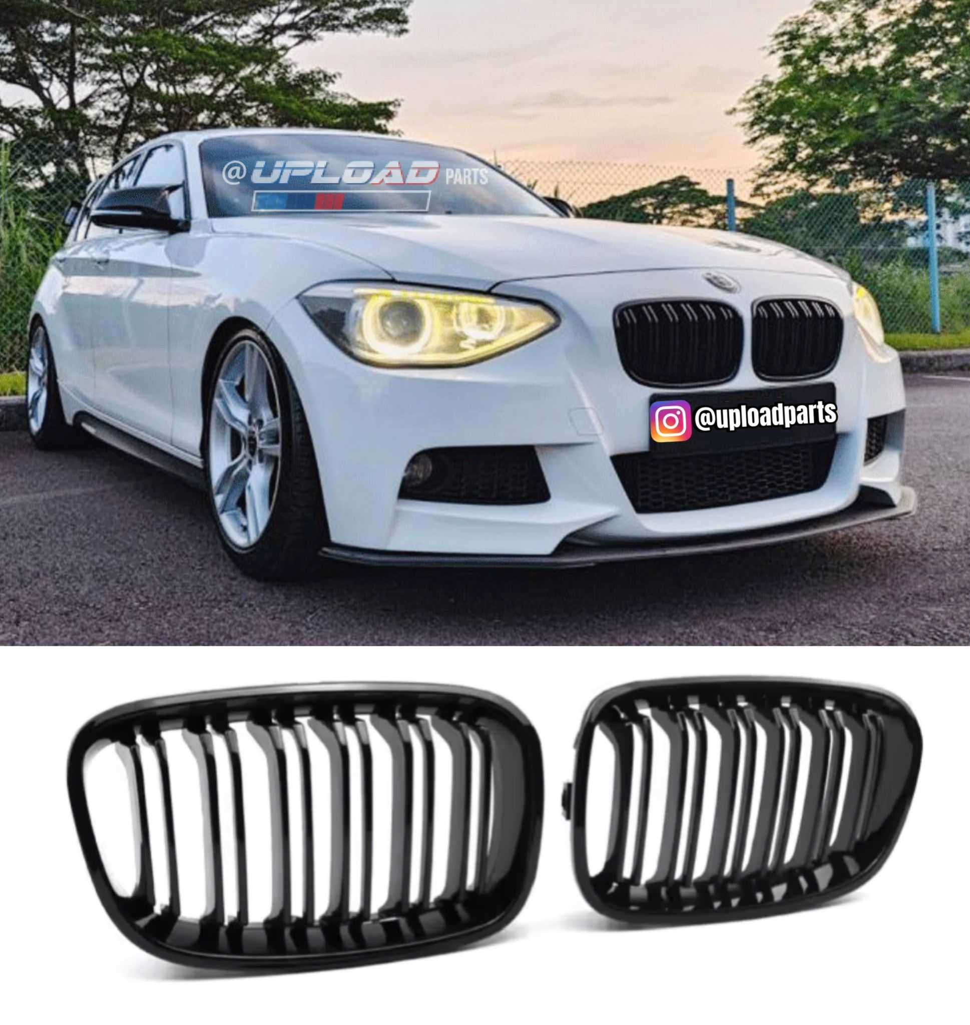 GRELHAS DUPLAS BMW SÉRIE 1 - F20 F21 LOOK M PERFORMANCE