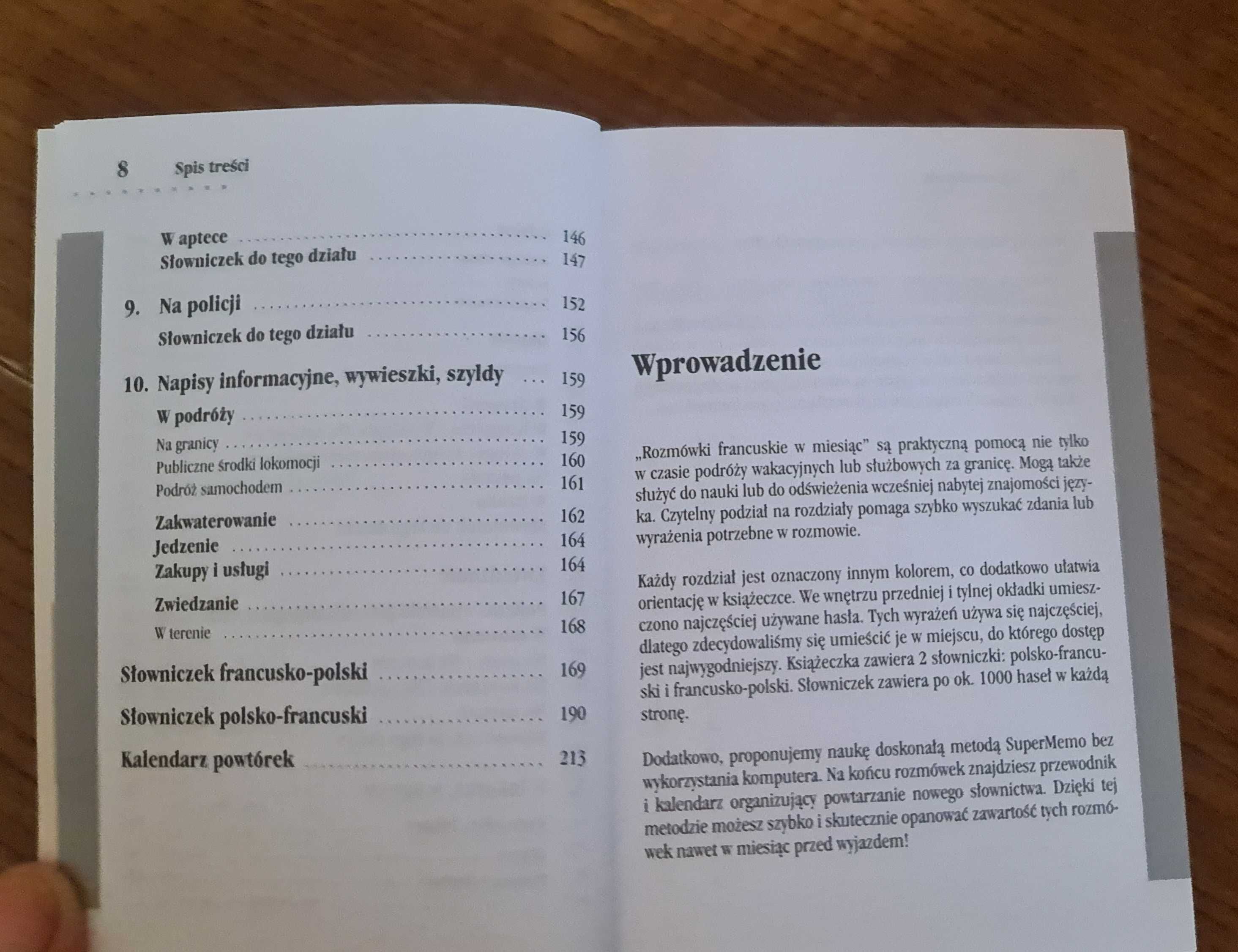 Rozmówki francuskie w miesiąc Super Memo wersja kieszonkowa