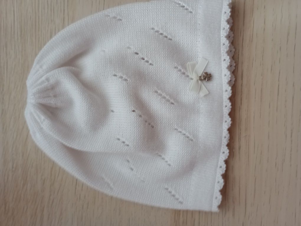 Sweterek Nowy 92 rozm Chrzest  czapeczka
