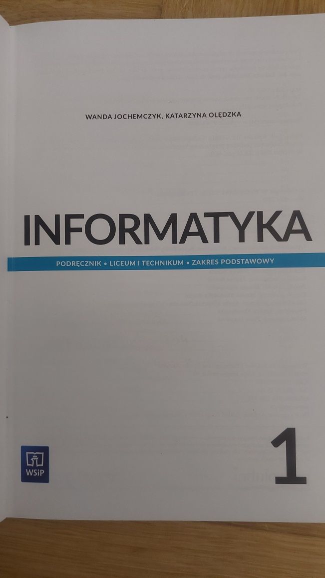 Informatyka - podręcznik, 1 klasa LO