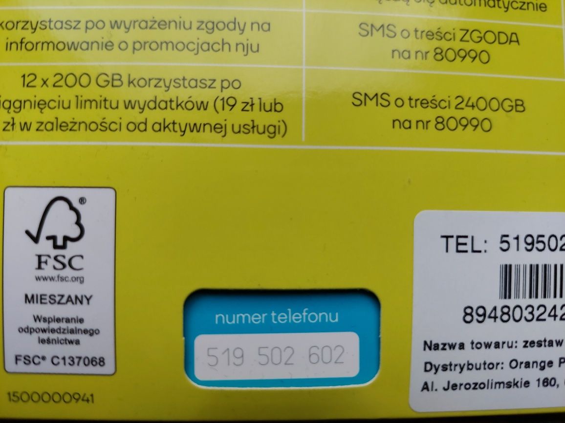 519.502.602 Złoty Numer Łatwy do zapamiętania
