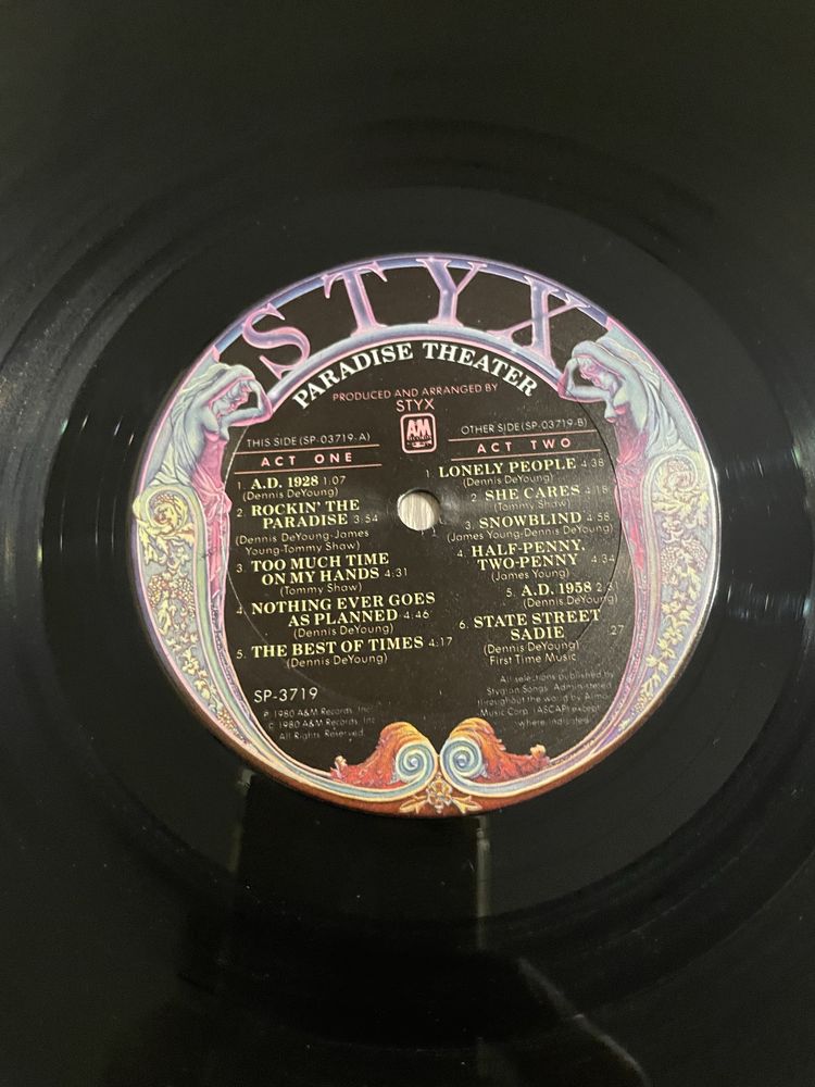 Styx Paradise Theater USA EX+ LP