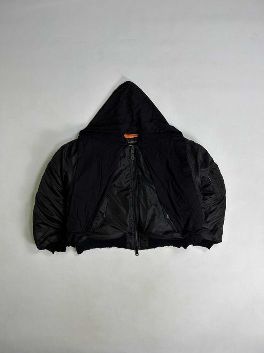 Бомбер Balenciaga черный куртка чорна курточка opium black L M S