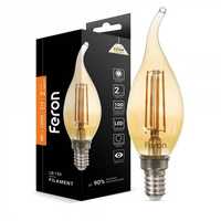 Светодиодная лампа Feron LB-159 6W E14 2200K филамент свеча на ветру