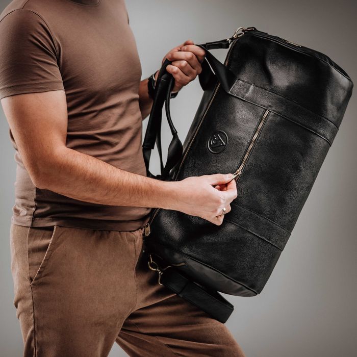 Дорожная кожаная сумка / Шкіряна дорожня сумка VS034