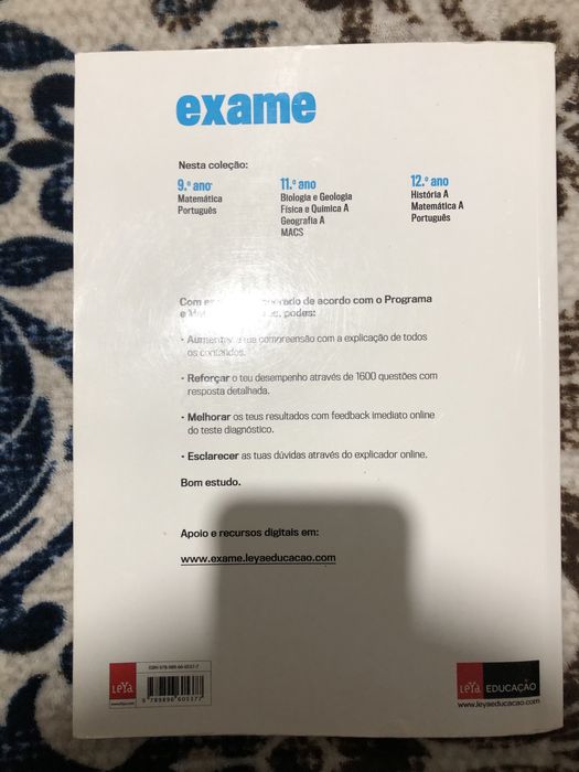 Livro de exames de portugues e matematica