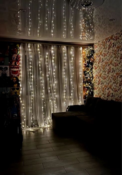 Новорічна гірлянда штора. На usb
В двох кольорах: як на фото ( теплий