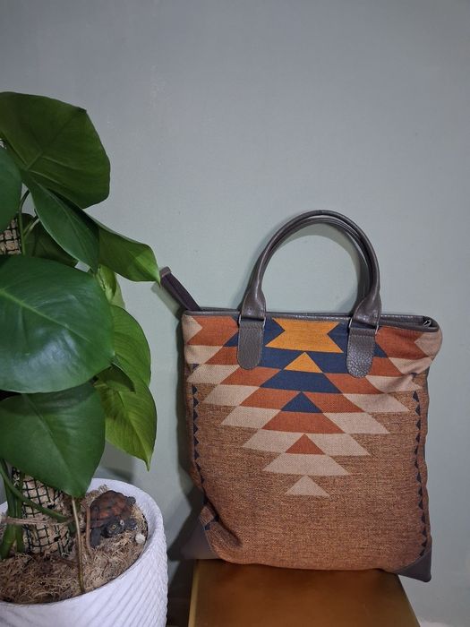 Сумка екошкіра текстиль повсякденна пір'їя індійців