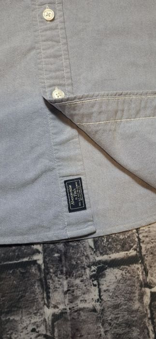 Koszula męska Abercrombie&Fitch, krótki rękaw, elegancka, premium