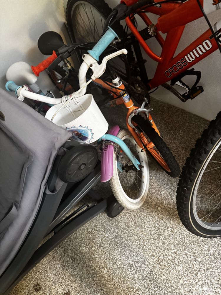 20 € cada bicicleta das pequenas, 30 as duas