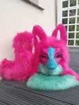 furry fursuit Dino maska