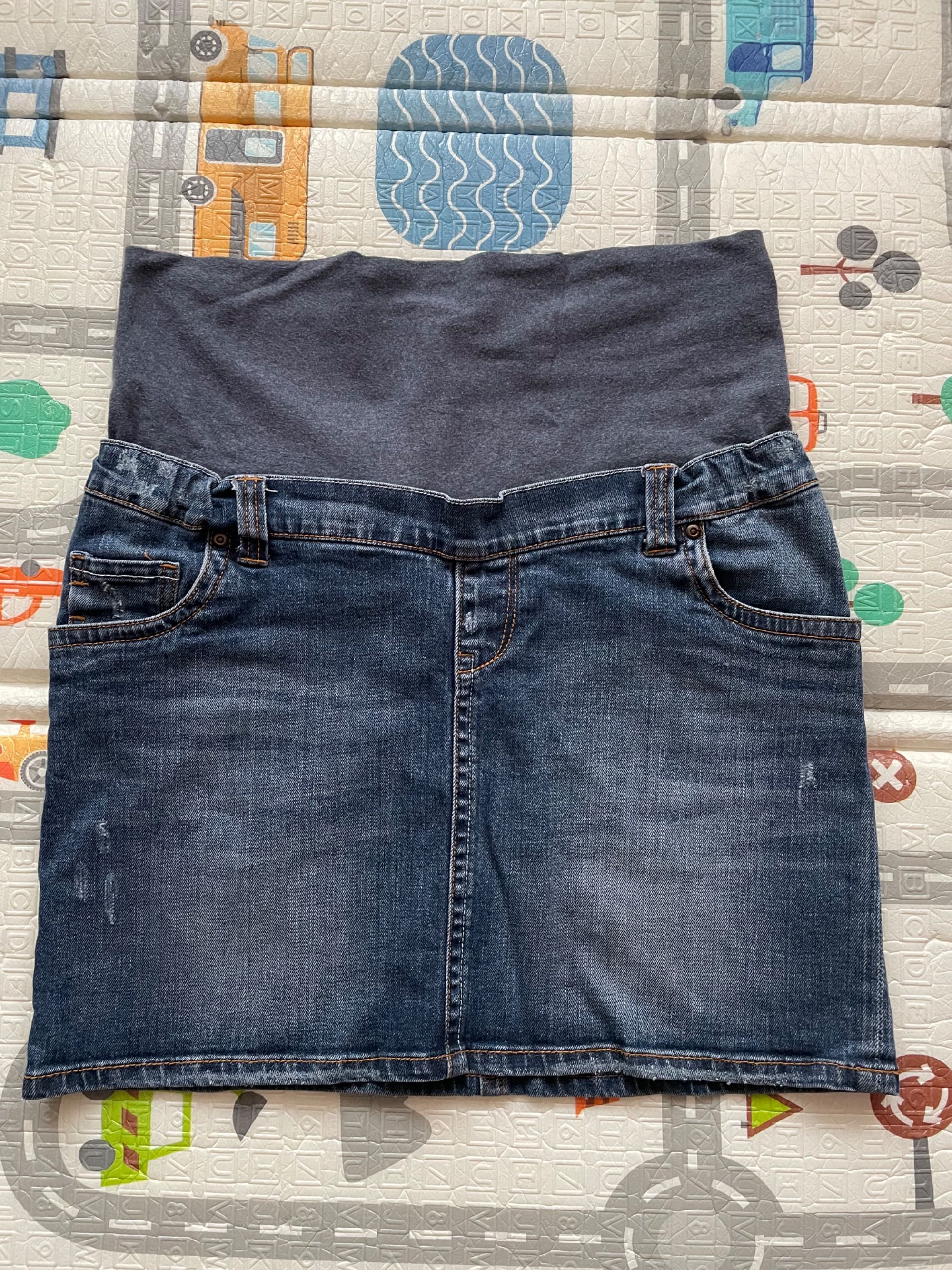 Ciążowa jeansowa spódnica mini rozmiar M