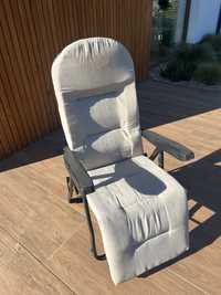 Leżak krzeslo ogrodowe z pokrowcem