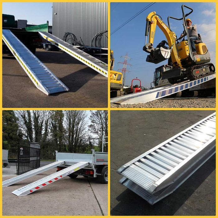 Najazdy aluminiowe - Lider wytrzymałości Rampy do koparek, samochodów