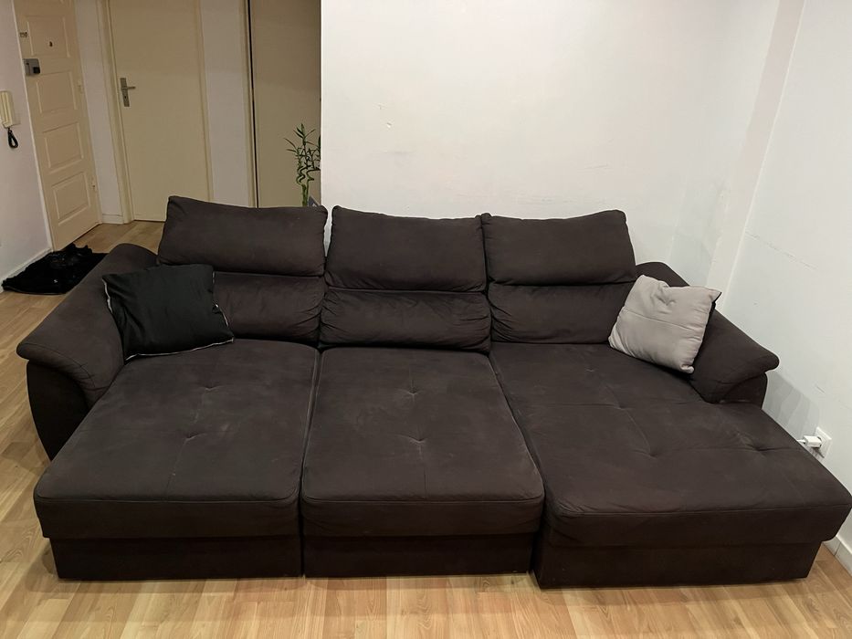 Sofá-Cama Marrom Café – Confortável e Espaçoso