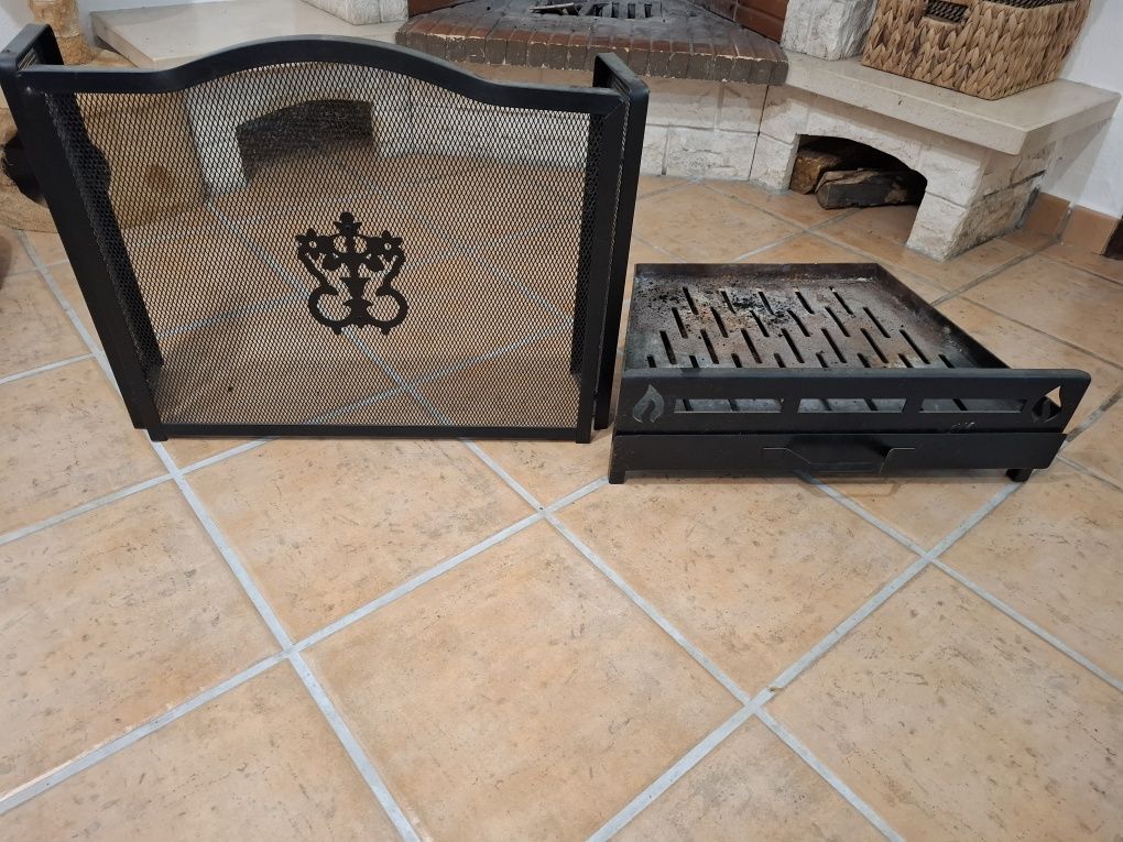 Protecção de lareira e gaveta para lareira