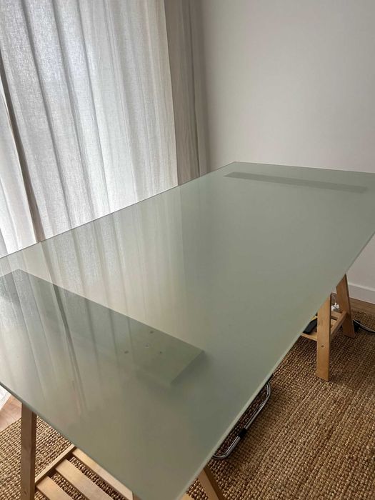 Secretária tampo vidro