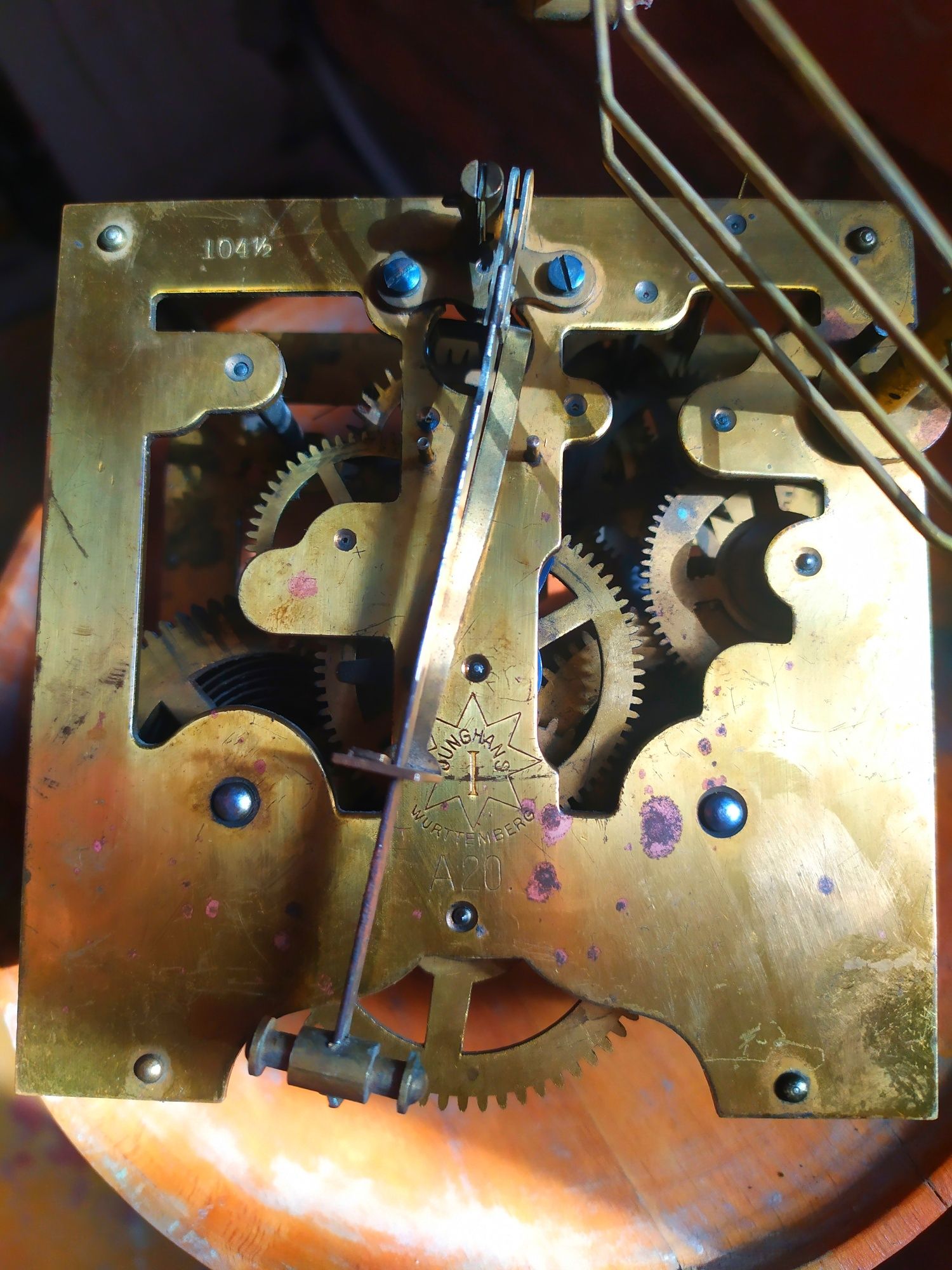Stary mechanizm do zegara JUNGHANS A20 - WURTTEMBERG