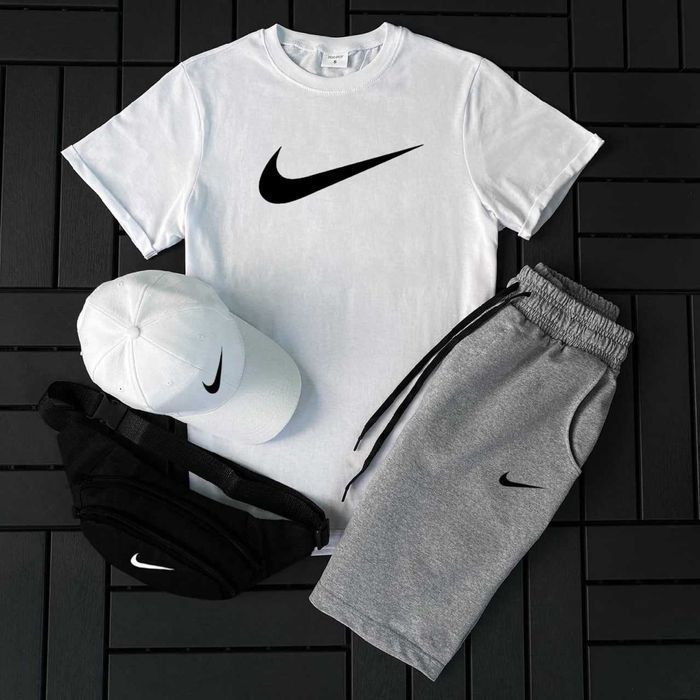 Чоловічий спортивний костюм Nike футболка + шорти Найк літній костюм