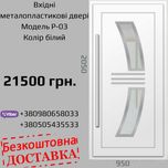 Вхідні металопластикові двері з оригінальними термопанелями.