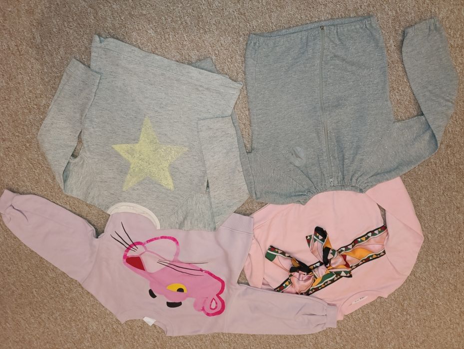 Zestaw 4 szt. bluz dziewczęcych 122/128 Zara, Shein bluza