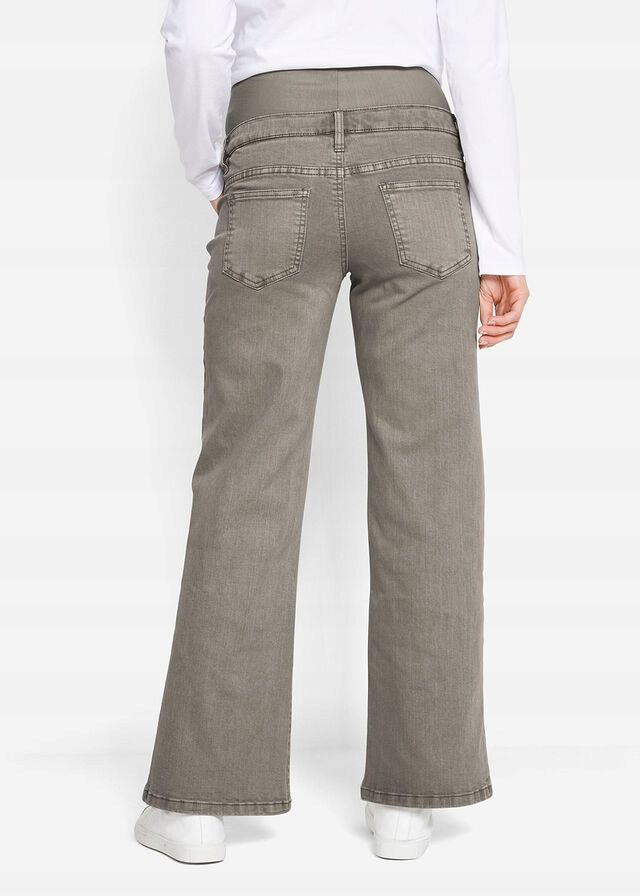 B.P.C spodnie jeansowe oliwkowe ciążowe 38.