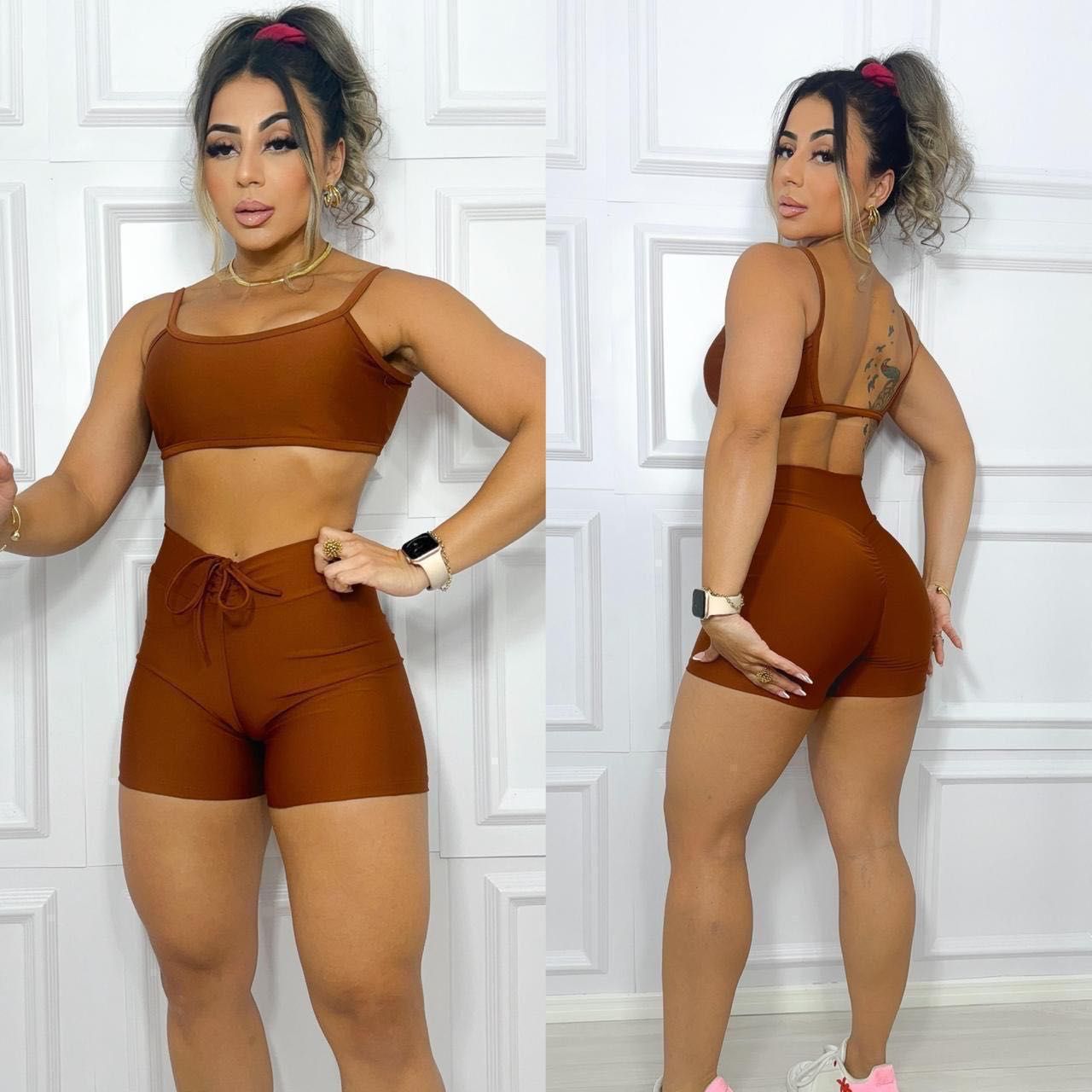 Roupa de academia brasileira