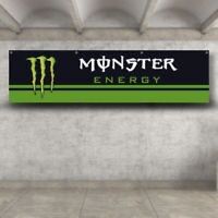 Baner plandeka Monster Energy 150x60cm zaoczkowany