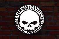 Szyld podświetlany HARLEY-DAVIDSON, Logo 3D, Neon LED, Reklama