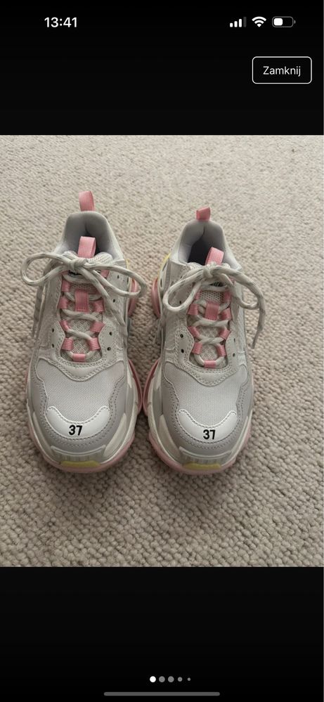 Balenciaga triple s pastel pastels platform sneakersy 37 oryginalne