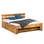 Solidne łóżko drewniane 200x200 – dąb, nowoczesny design