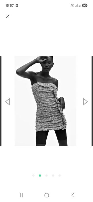 Срібляста сукня, S, XL ZARA