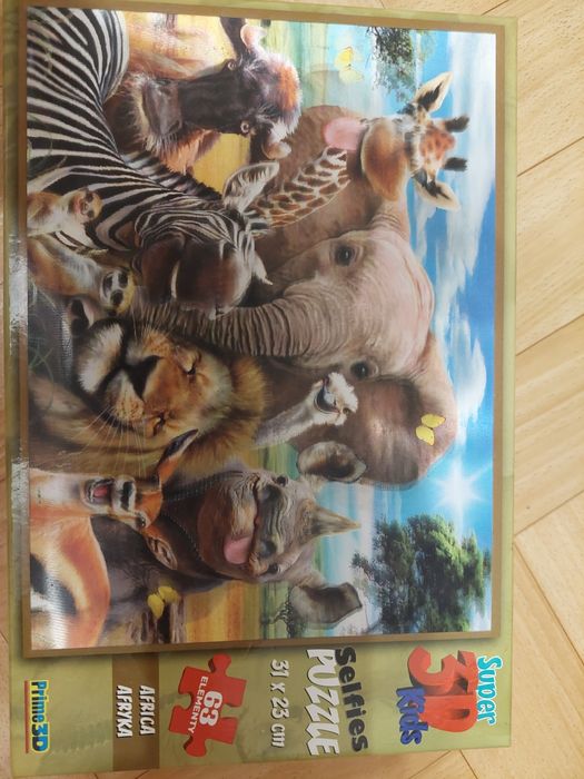 Puzzle 3D dla dzieci zwierzątka