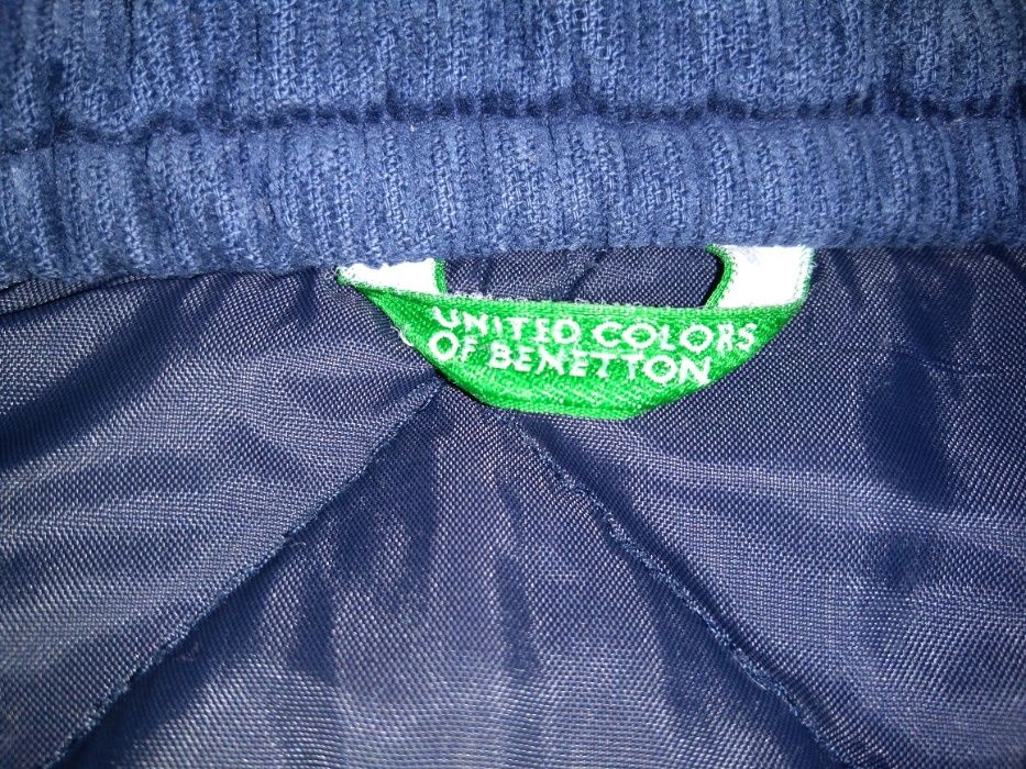 Granatowa kurtka pikowana United Colors of Benetton, 2 lata