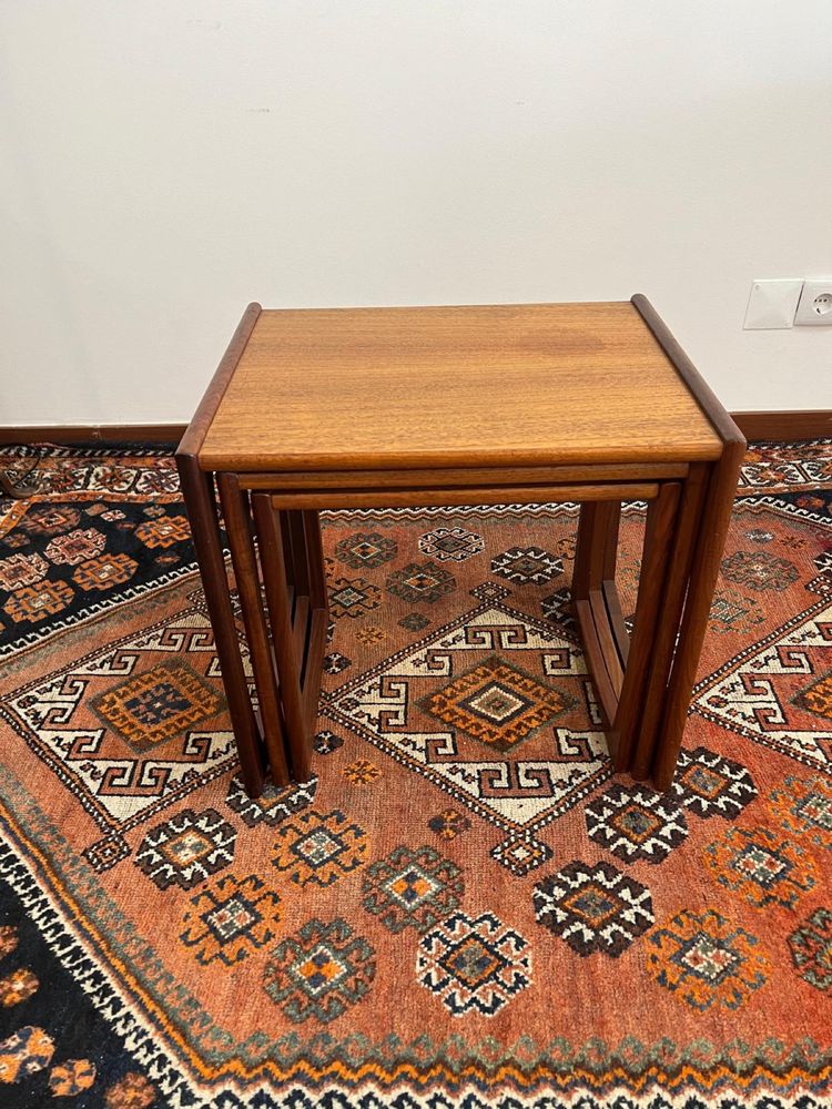 Conjunto 3 mesas em teca