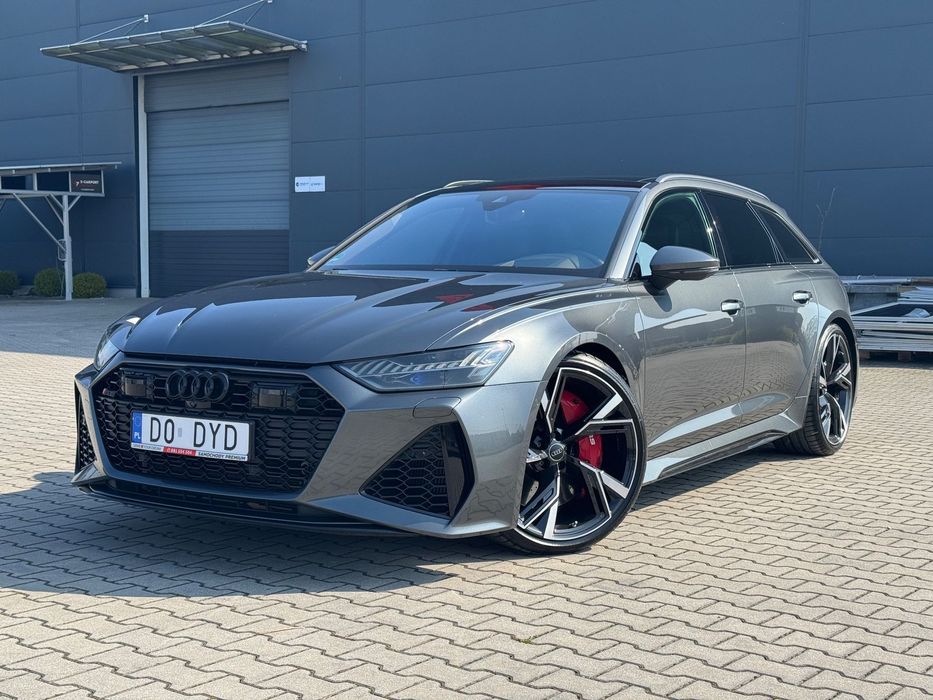 Audi RS6 Avant masaż wentyl PANORAMA LASERY night vision pneumatyka FV23%