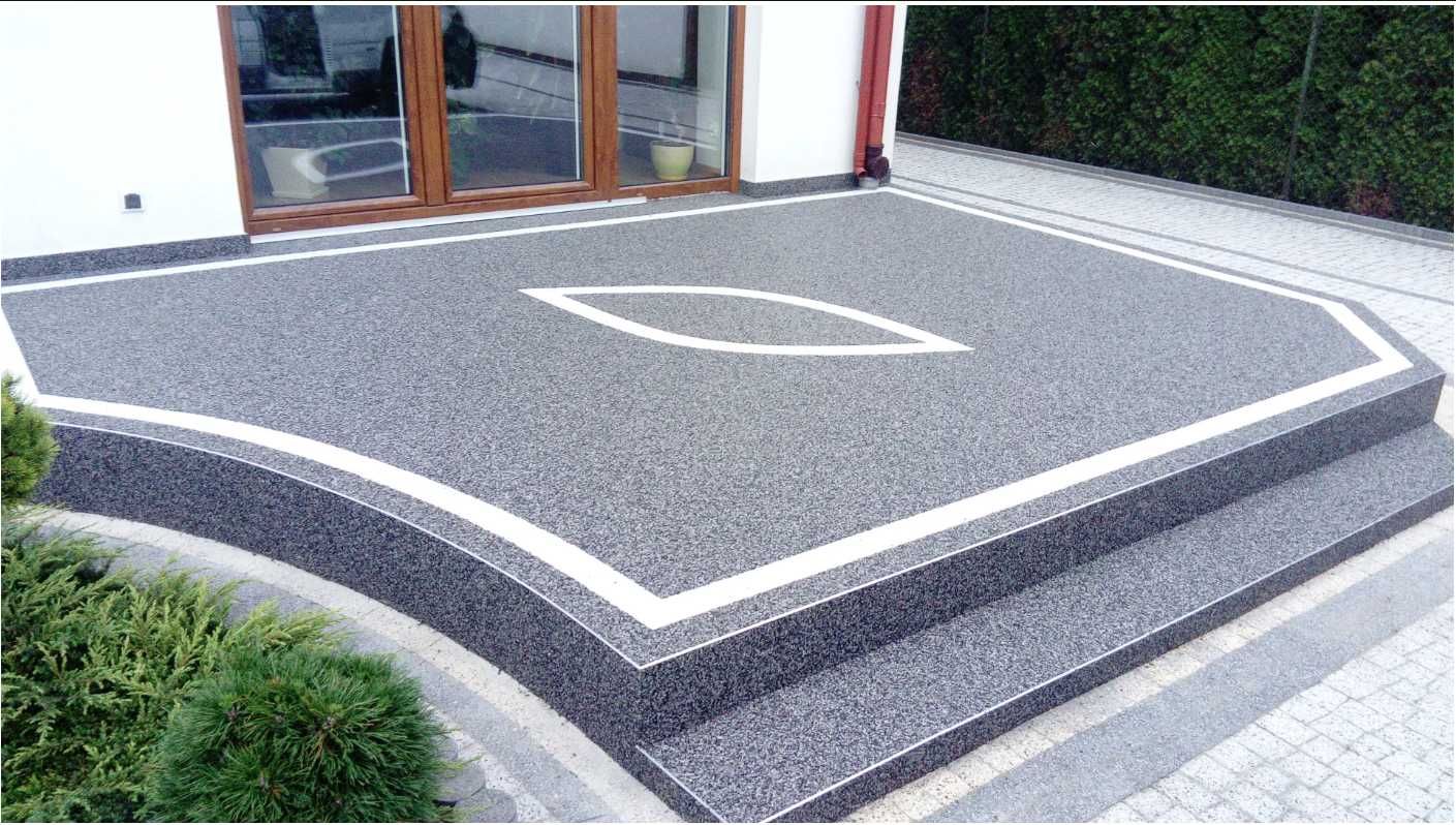 Kamienny Dywan Greinplast/Greinstone/Żywica na balkon,schody,taras.